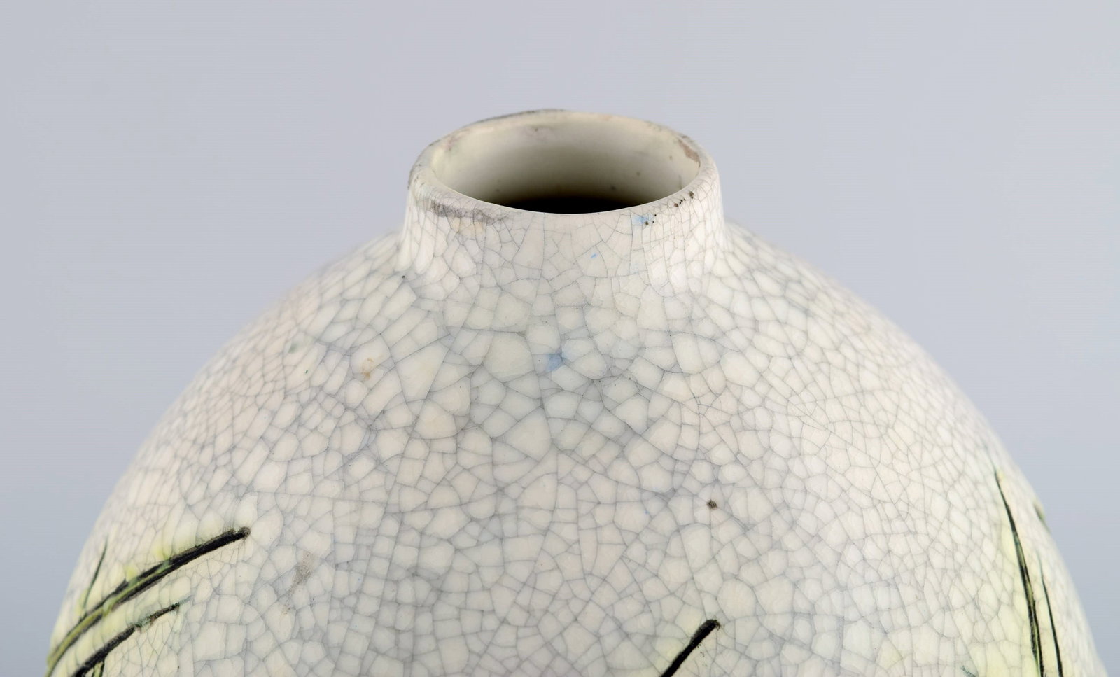 Charles Catteau (1880-1966) for Boch Freres Keramis, Belgium. Art deco ceramic vase in cloisonnA© - 3