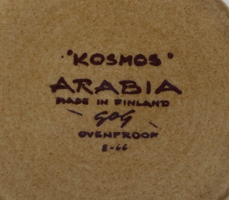 Gunvor Olin-Gronqvist for Arabia, "Cosmos," three bowls. Stoneware in a retro style. Glazed in - 5