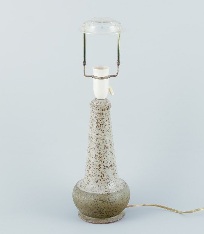 Nils Kahler for Kahler, ceramic table lamp. Glaze in earthy tones. - 2