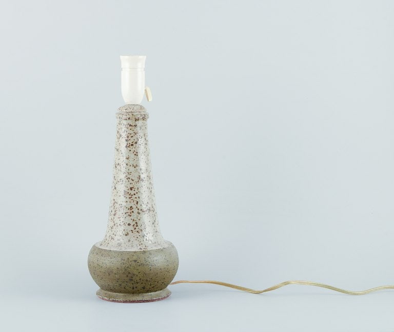 Nils Kahler for Kahler, ceramic table lamp. Glaze in earthy tones. - 3