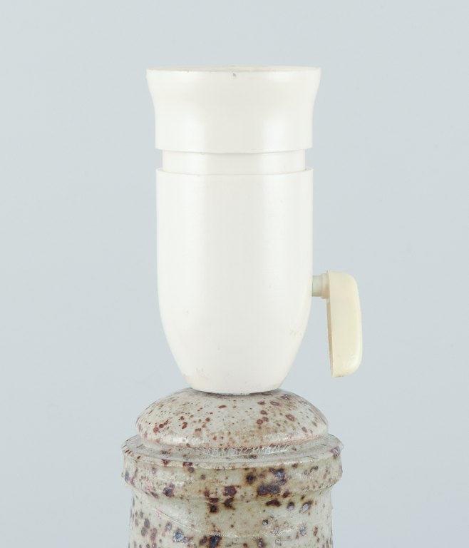 Nils Kahler for Kahler, ceramic table lamp. Glaze in earthy tones. - 4