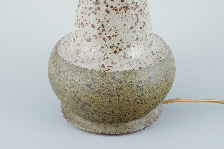 Nils Kahler for Kahler, ceramic table lamp. Glaze in earthy tones. - 5