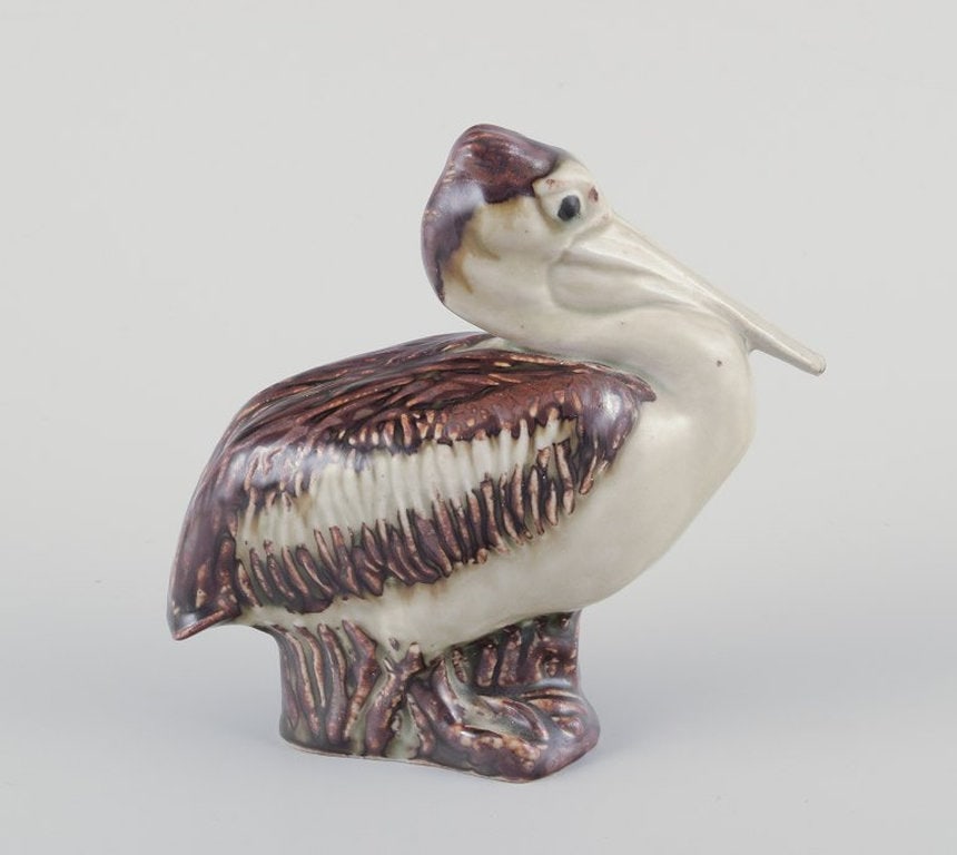 Jeanne Grut for Royal Copenhagen. Ceramic pelican figurine. Mid-20th century. (1 of 7)
