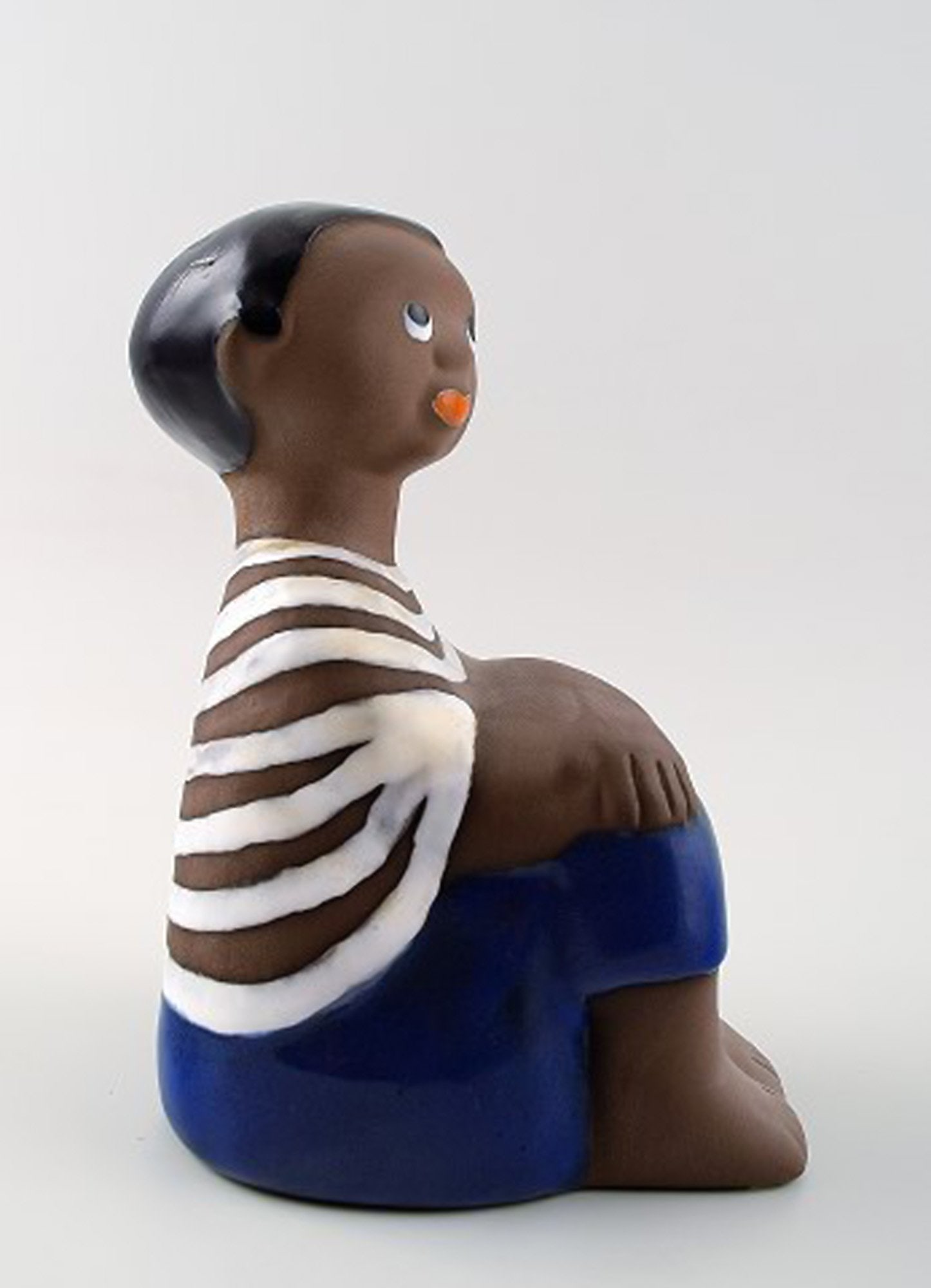 Mari Simulson, Upsala-Ekeby. Signed. Figure of boy. - 3
