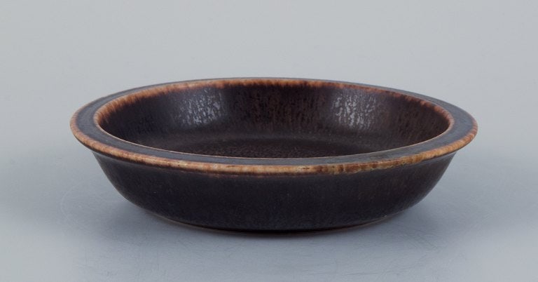 Eva Staehr Nielsen for Saxbo, small ceramic bowl with glaze in brown tones. - 2