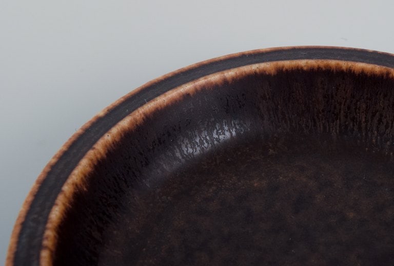 Eva Staehr Nielsen for Saxbo, small ceramic bowl with glaze in brown tones. - 4