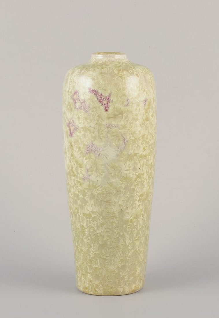 Elly Kuch and Wilhelm Kuch, German ceramicists. Unique ceramic vase with crystal glaze. 1980s. (1 of 7)