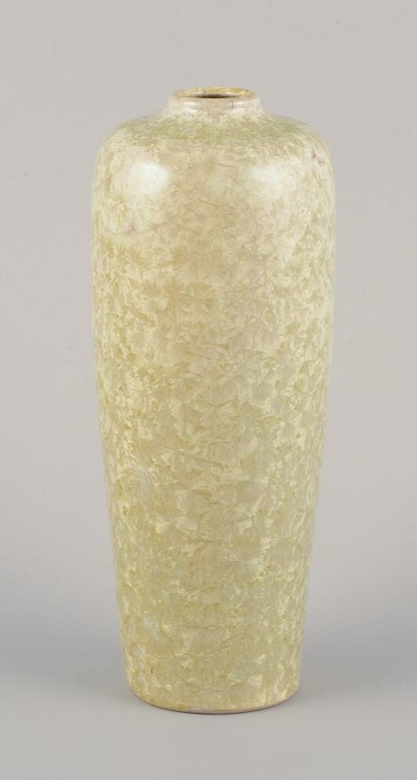 Elly Kuch and Wilhelm Kuch, German ceramicists. Unique ceramic vase with crystal glaze. 1980s. - 2