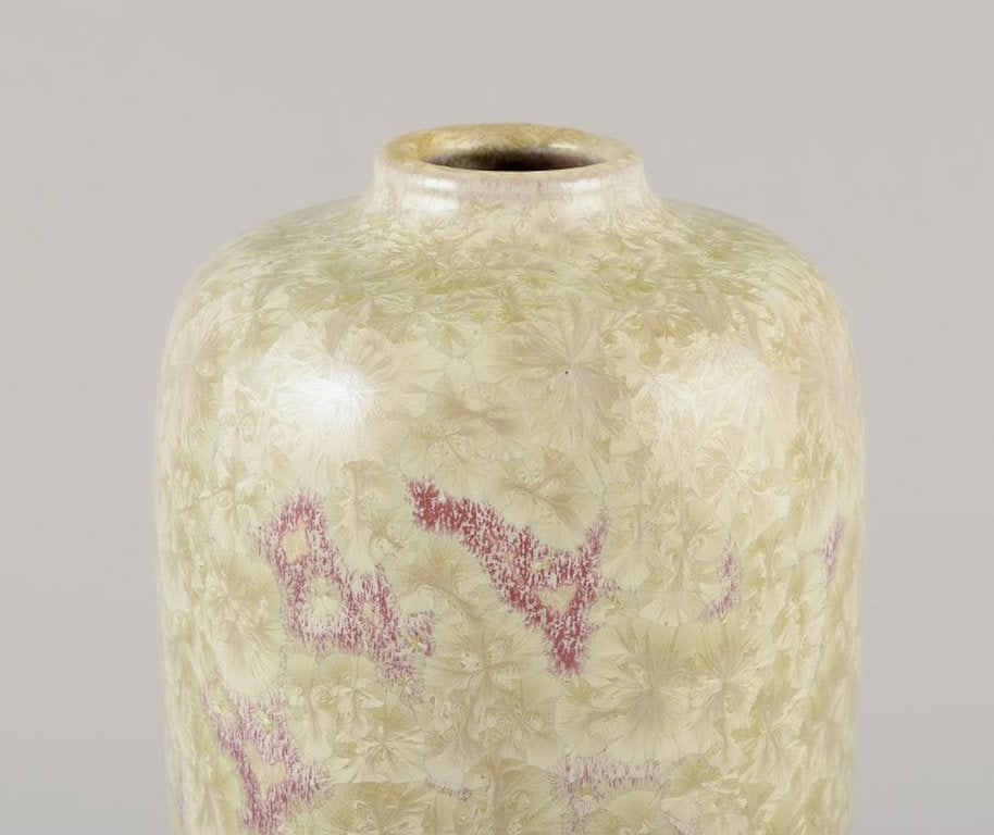 Elly Kuch and Wilhelm Kuch, German ceramicists. Unique ceramic vase with crystal glaze. 1980s. - 4