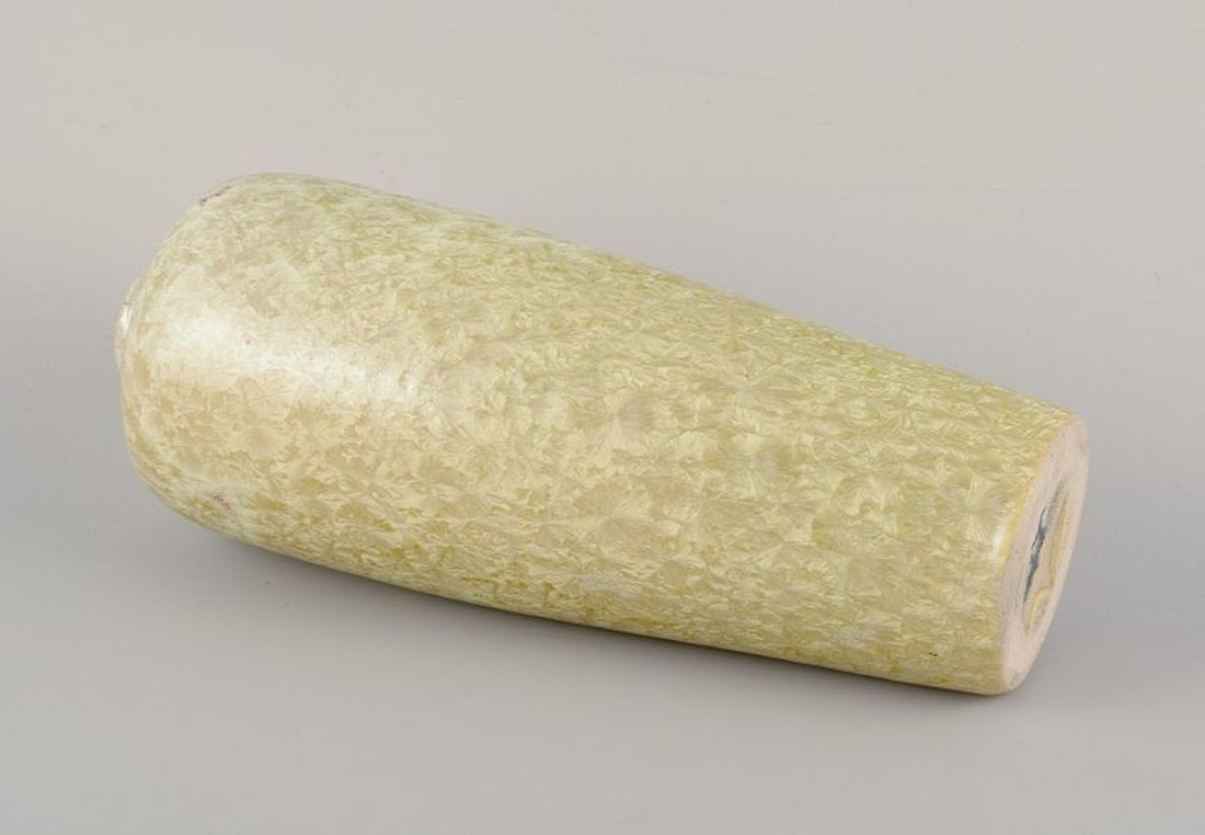 Elly Kuch and Wilhelm Kuch, German ceramicists. Unique ceramic vase with crystal glaze. 1980s. - 5