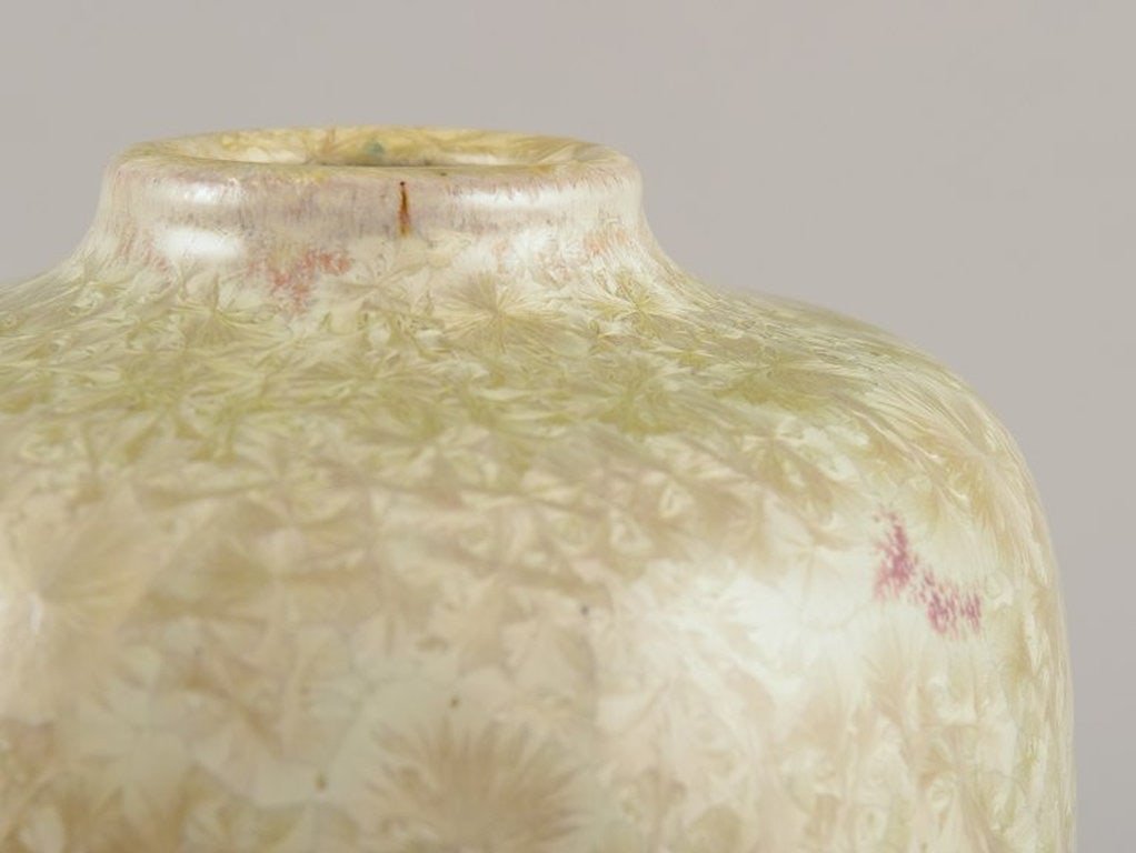 Elly Kuch and Wilhelm Kuch, German ceramicists. Unique ceramic vase with crystal glaze. 1980s. - 6