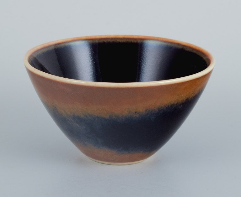 Rorstrand, small ceramic bowl in shades of blue and brown. - 2