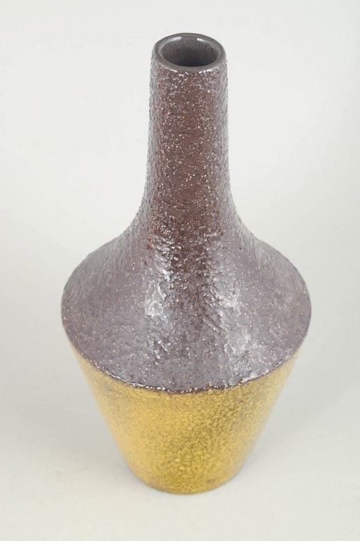 ingrid Atterberg for Upsala Ekeby, Sweden. Stoneware vase with a slender form in yellow and - 2