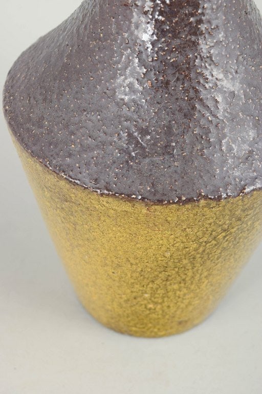 ingrid Atterberg for Upsala Ekeby, Sweden. Stoneware vase with a slender form in yellow and - 3