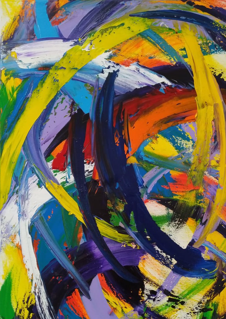 Abstract Oil painting Universe Nina L - 2