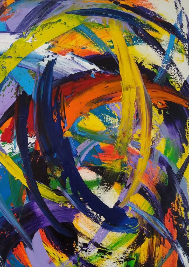 Abstract Oil painting Universe Nina L - 3