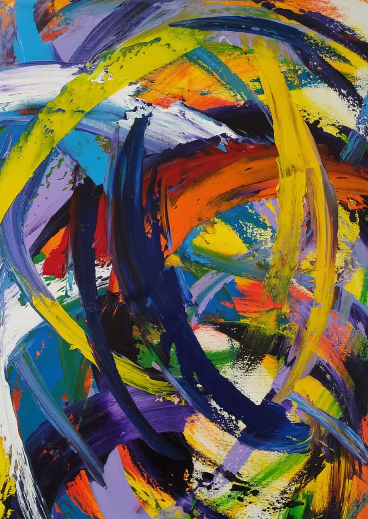 Abstract Oil painting Universe Nina L - 7