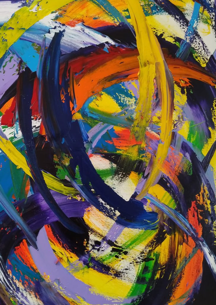 Abstract Oil painting Universe Nina L - 9
