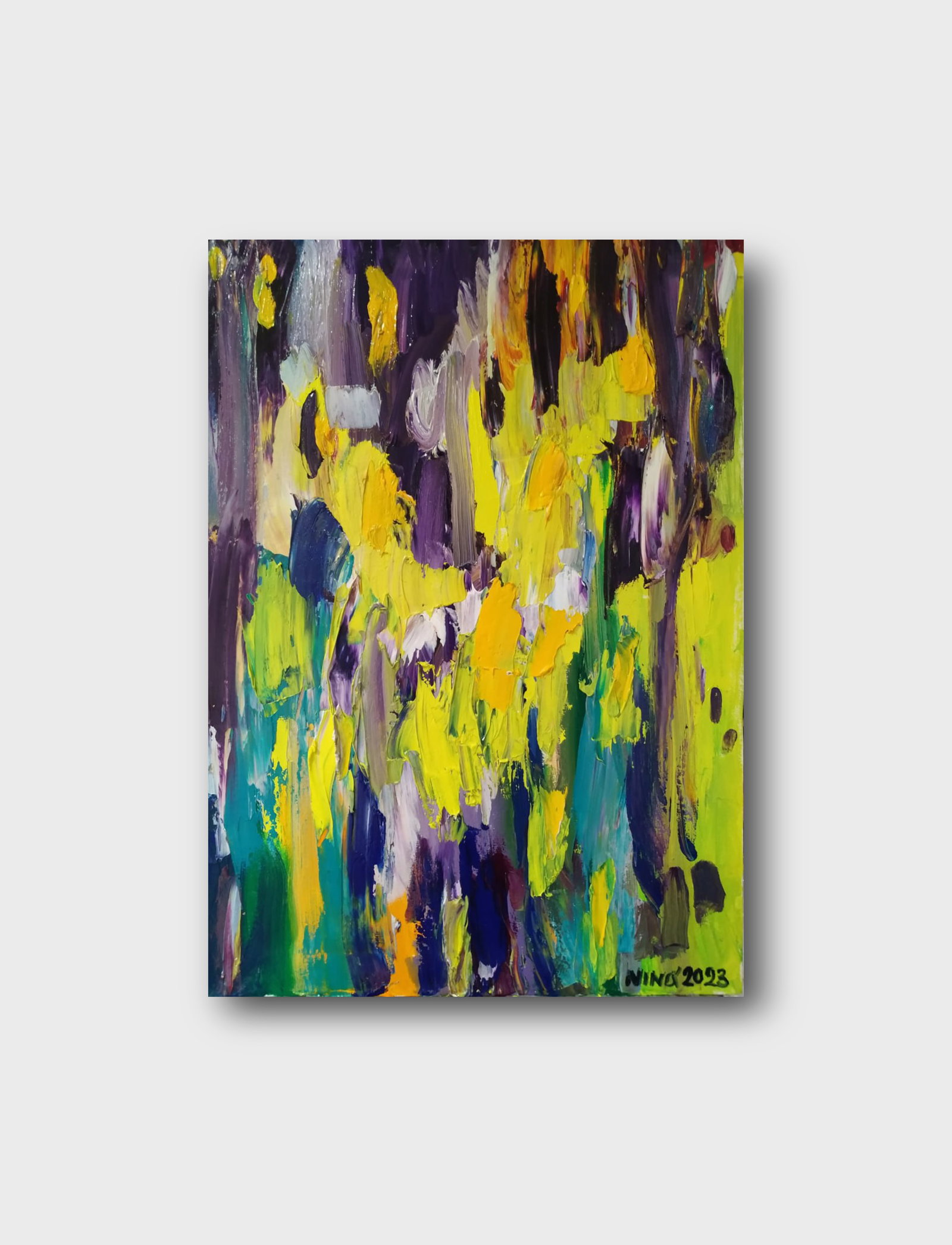Oil painting Daffodils and irises Nina L - 10