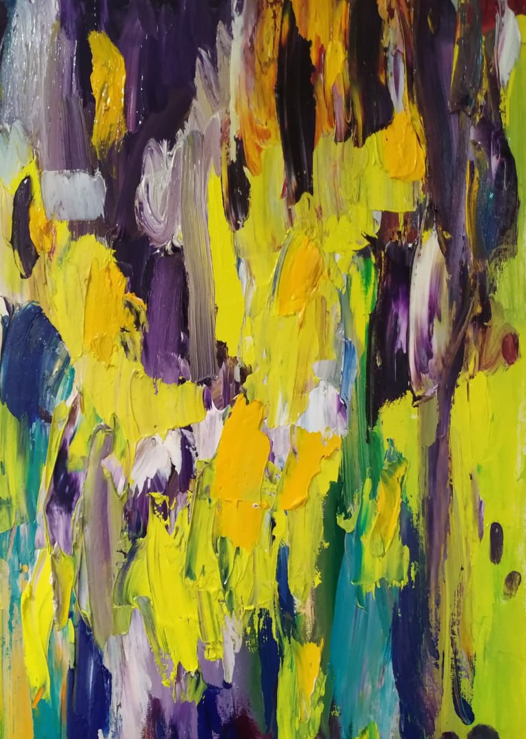 Oil painting Daffodils and irises Nina L - 3