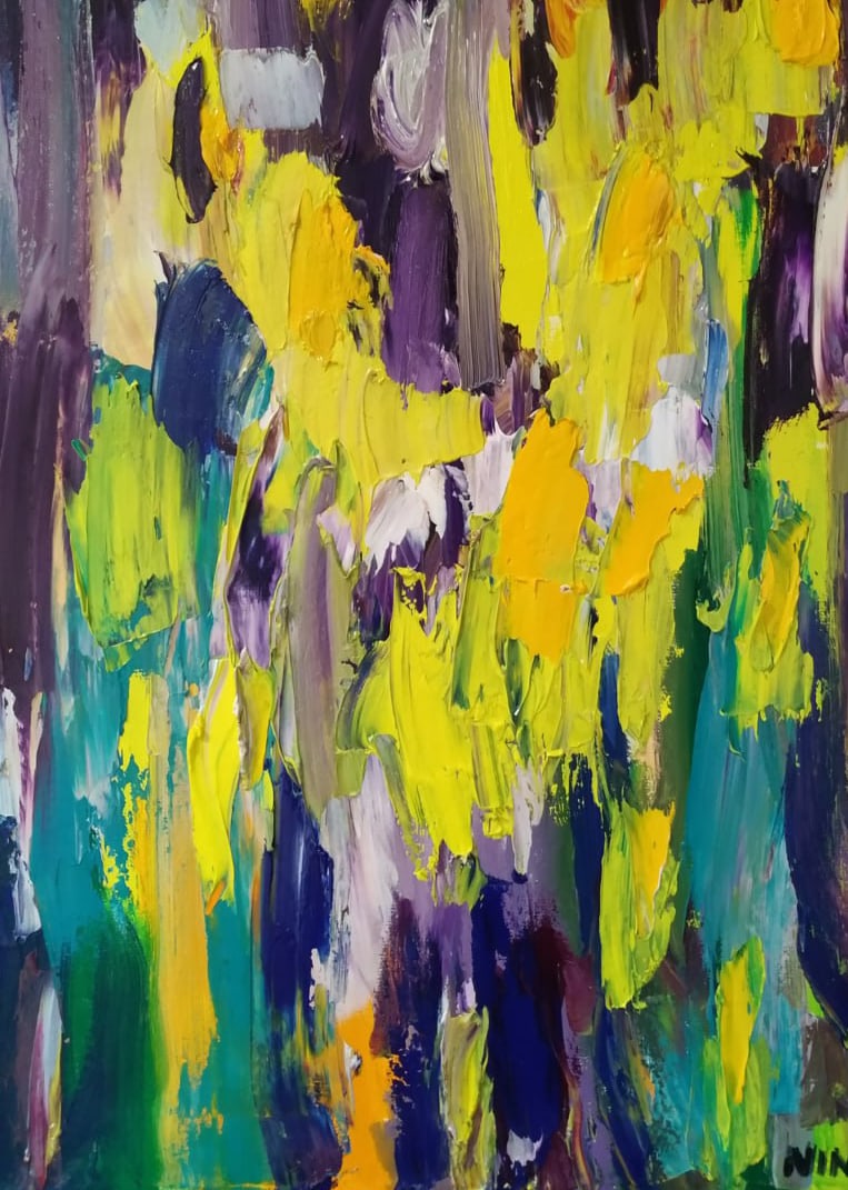 Oil painting Daffodils and irises Nina L - 4