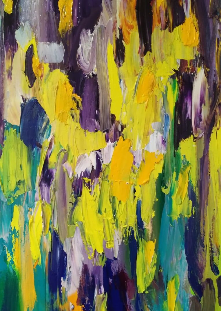 Oil painting Daffodils and irises Nina L - 6