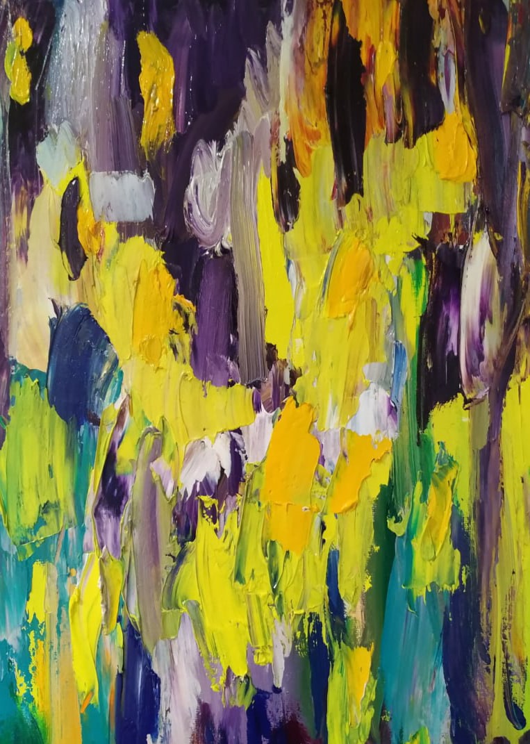 Oil painting Daffodils and irises Nina L - 7