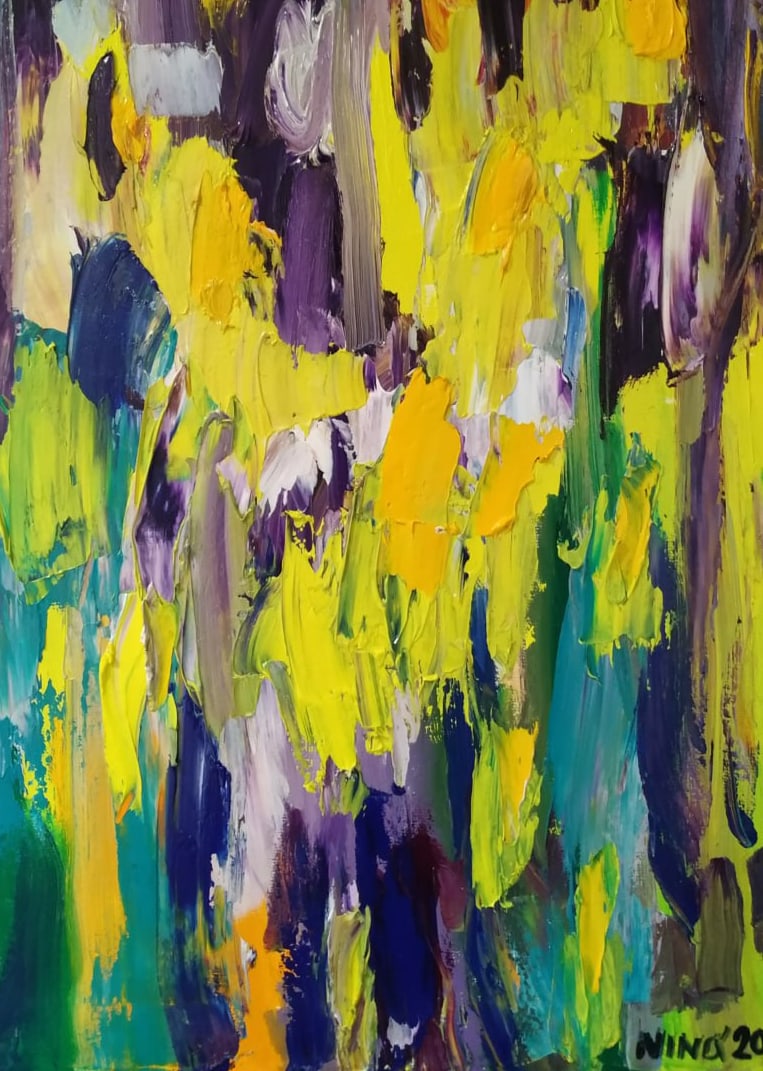Oil painting Daffodils and irises Nina L - 8