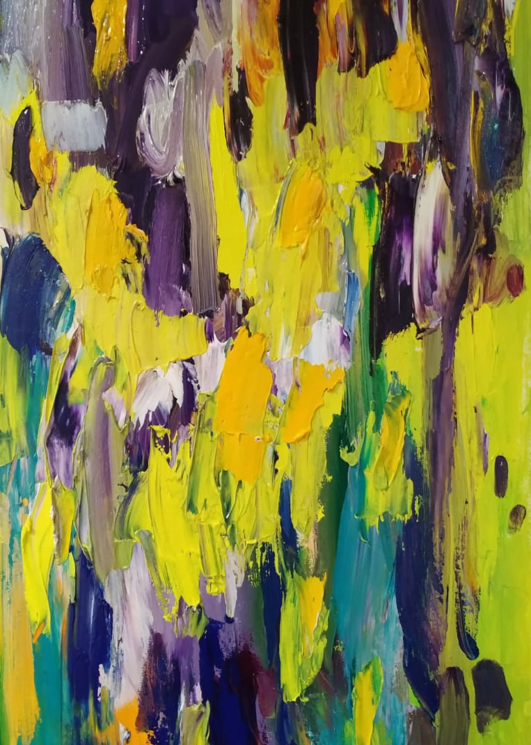 Oil painting Daffodils and irises Nina L - 9