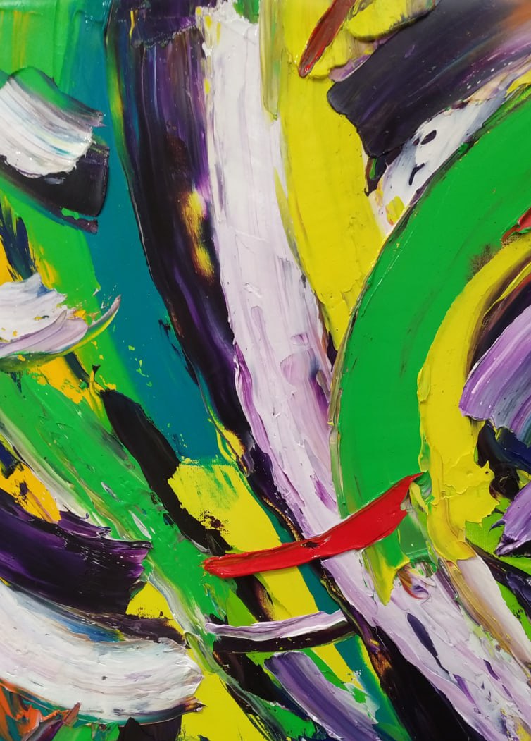 Abstract Oil painting Boat Nina L - 2