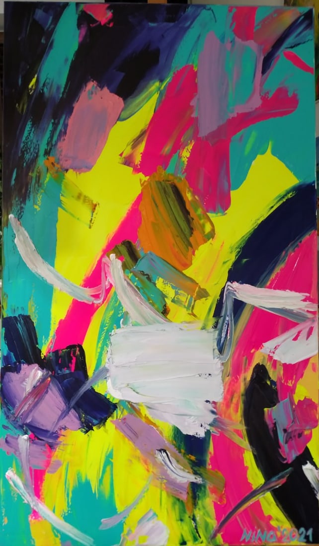 Abstract Oil painting Surf Nina L (1 of 10)