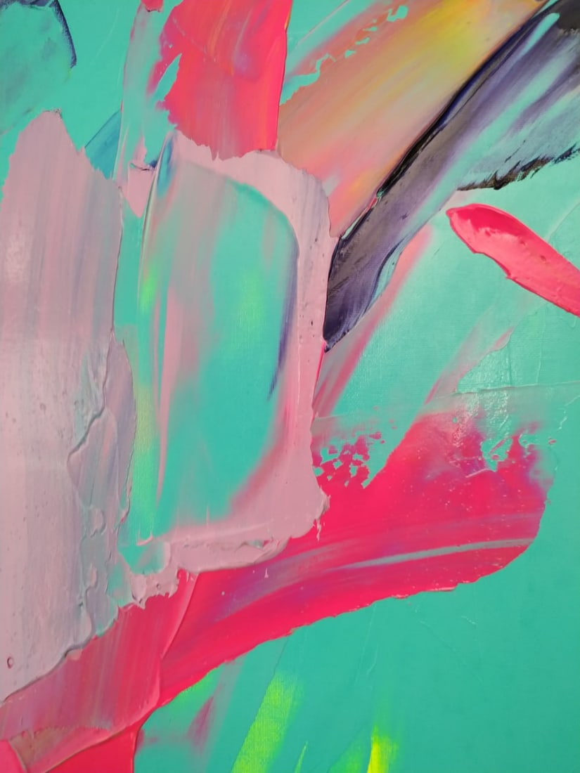 Abstract Oil painting Surf Nina L - 2