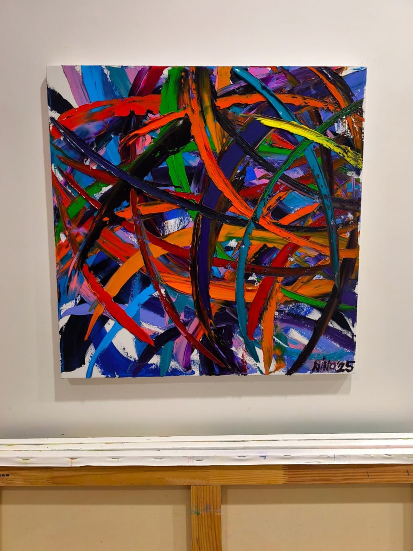 Abstract Oil painting Universe Nina L - 2