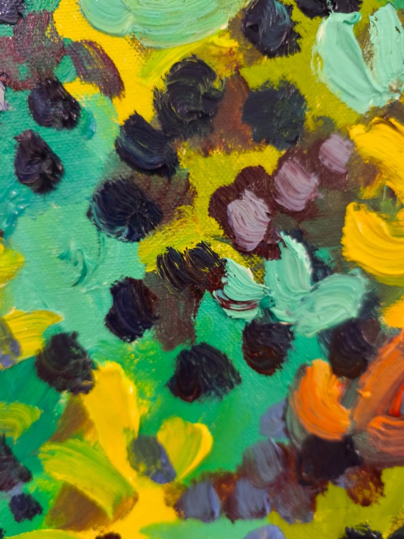 Abstract Oil painting Blueberry field Nina L - 4