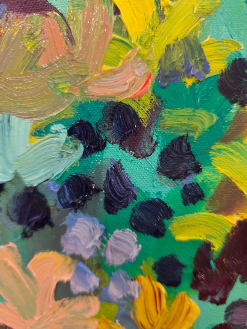 Abstract Oil painting Blueberry field Nina L - 5