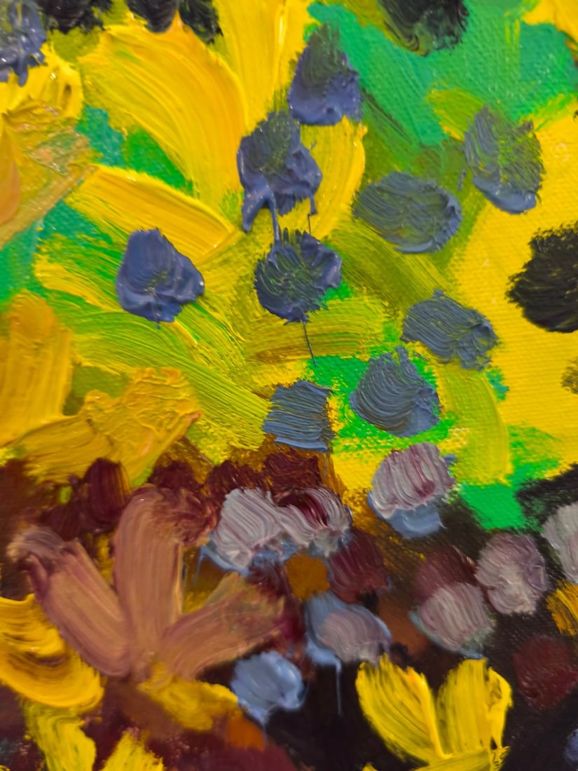 Abstract Oil painting Blueberry field Nina L - 6