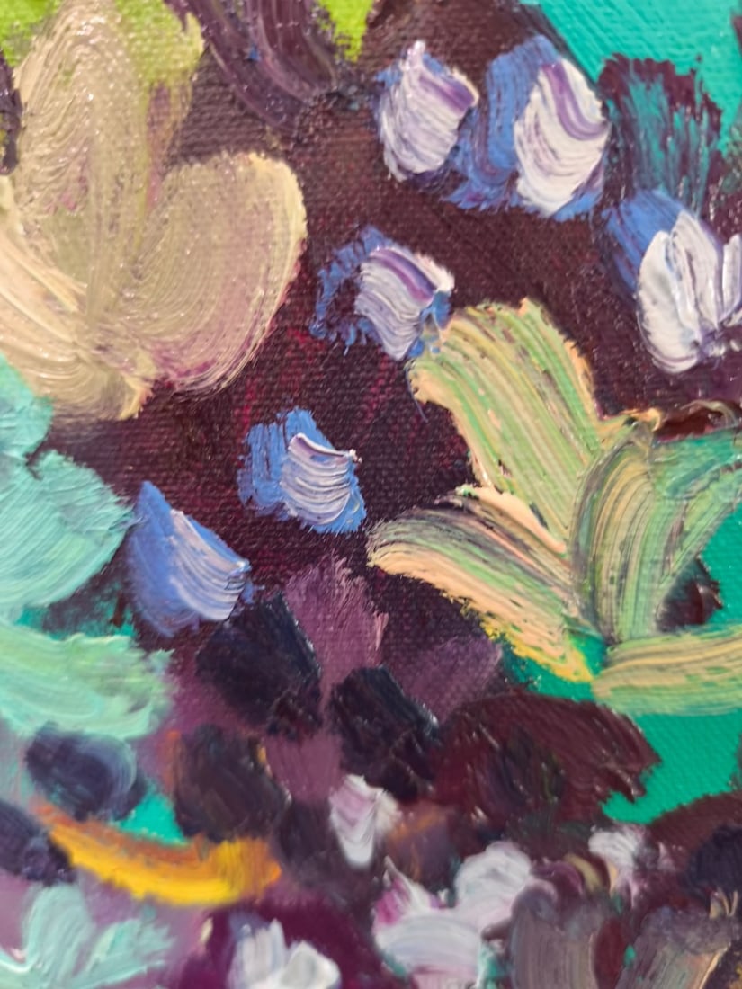 Abstract Oil painting Blueberry field Nina L - 7