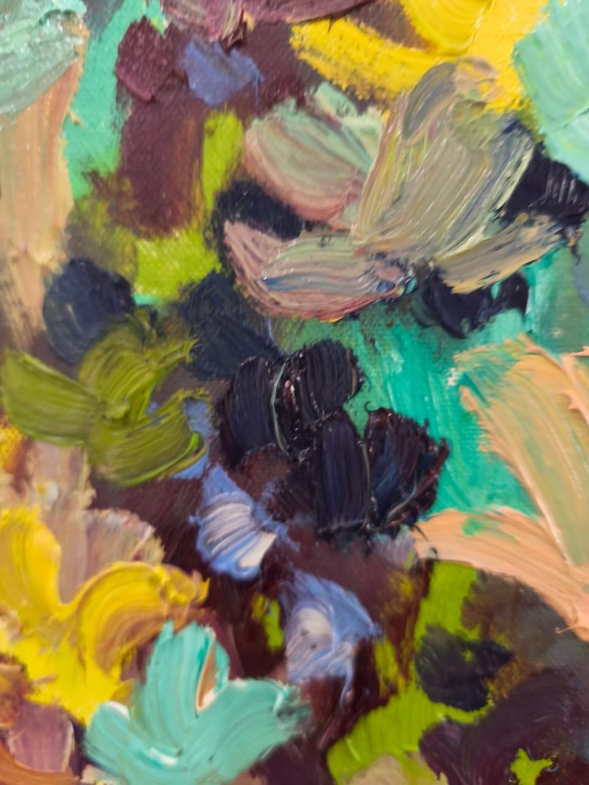 Abstract Oil painting Blueberry field Nina L - 8
