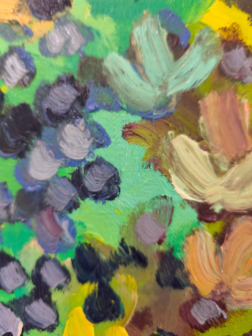 Abstract Oil painting Blueberry field Nina L - 9