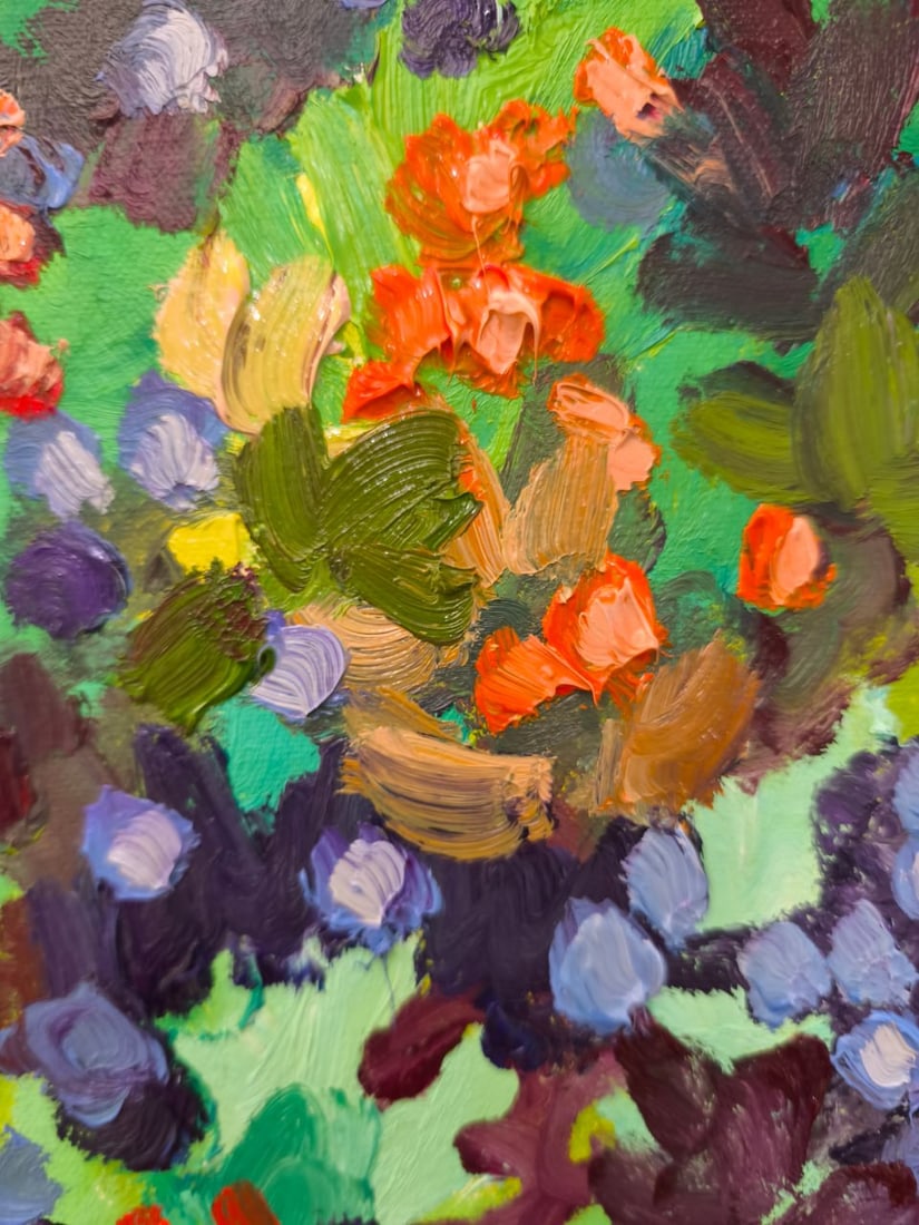 Abstract Oil painting Berries field Nina L - 2