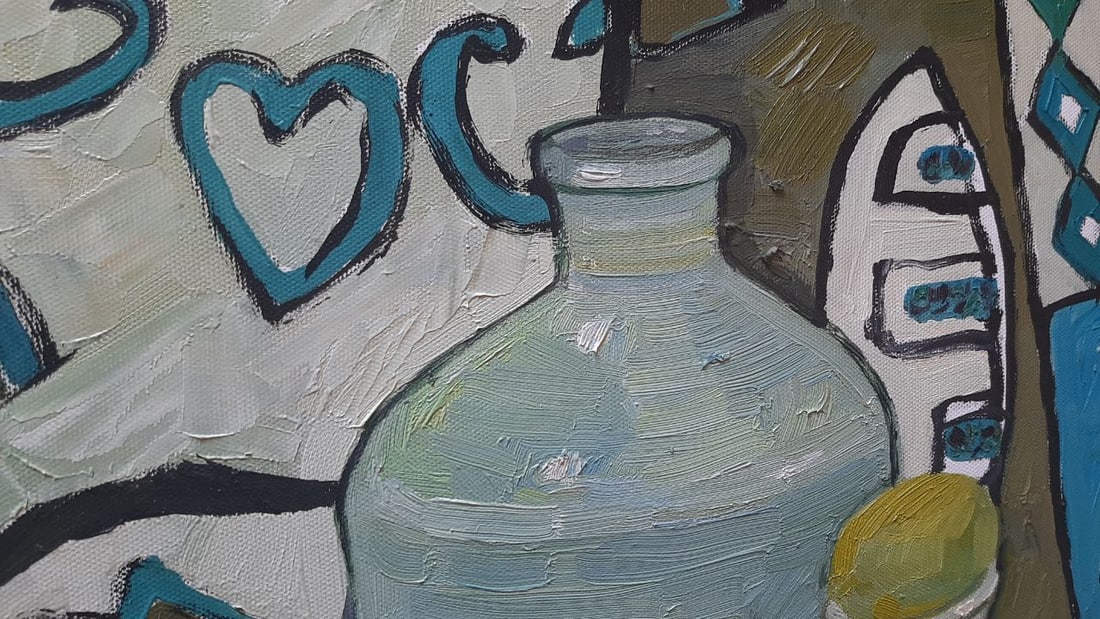 Abstract Oil painting Blue still life Tetyana Shulyak - 3