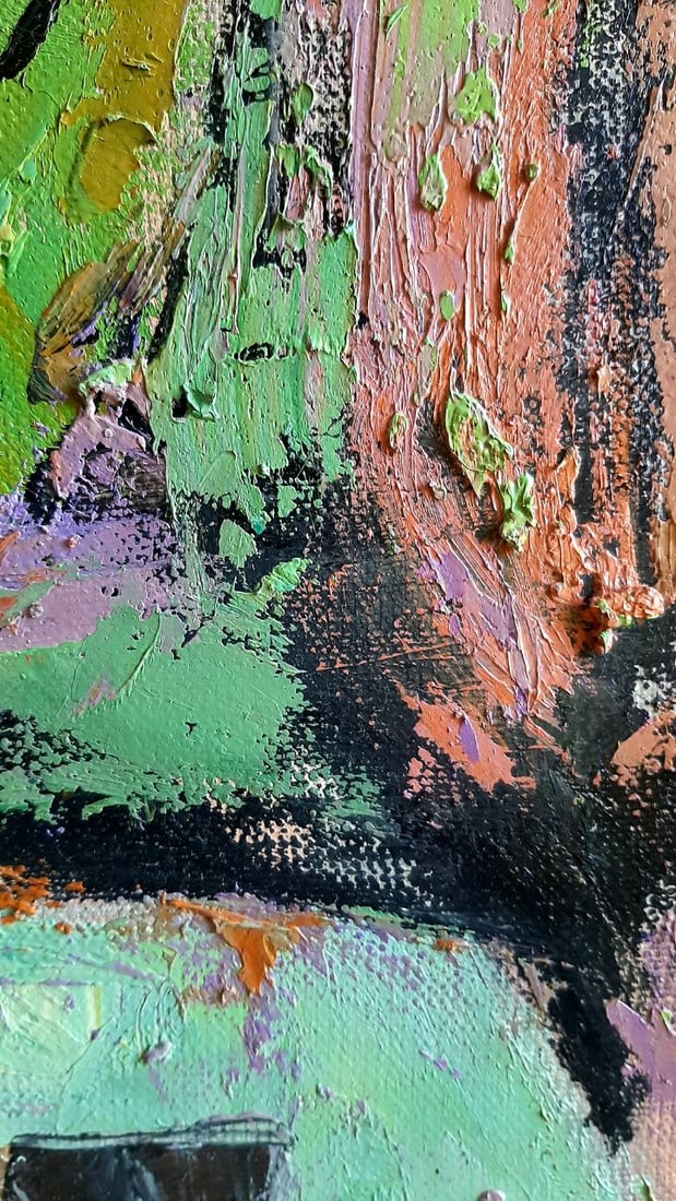 Abstract Oil painting Green apples Tetyana Shulyak - 4