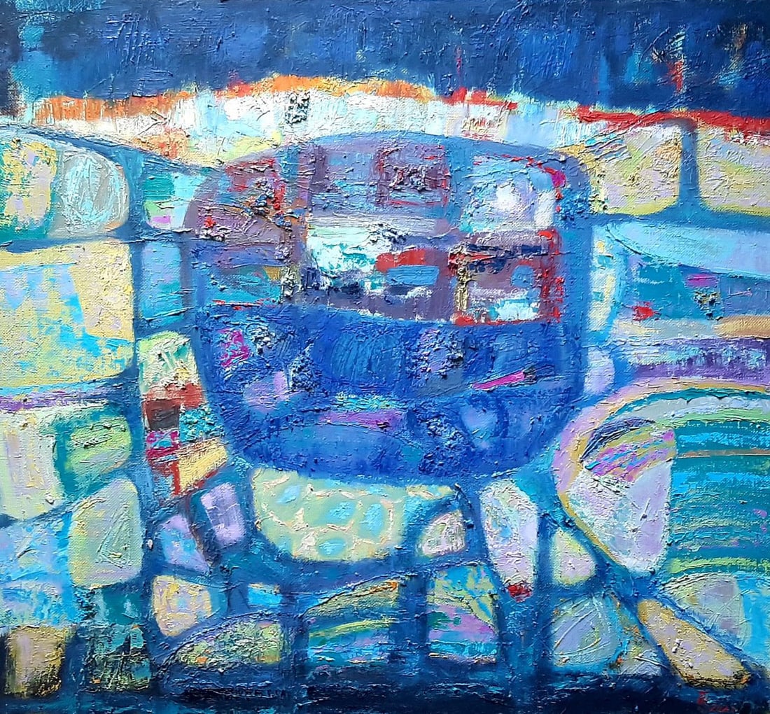 Abstract Oil painting Space travel Tetyana Shulyak: Title: Abstract Oil painting Space travel Tetyana Shulyak Description: 17Sl Painter: Tetyana Shulyak Size: 70x75 cm/27.55x29.52 inches Components: oil, canvas Original painting from our collection