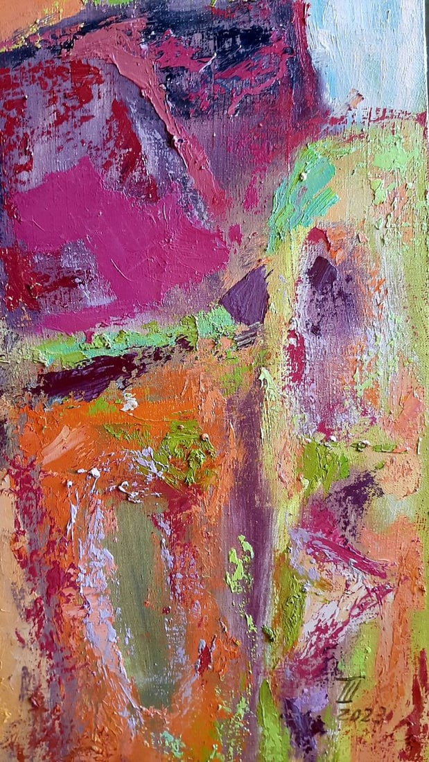 Abstract Oil painting Watermelon is the taste of freedom Tetyana Shulyak - 4