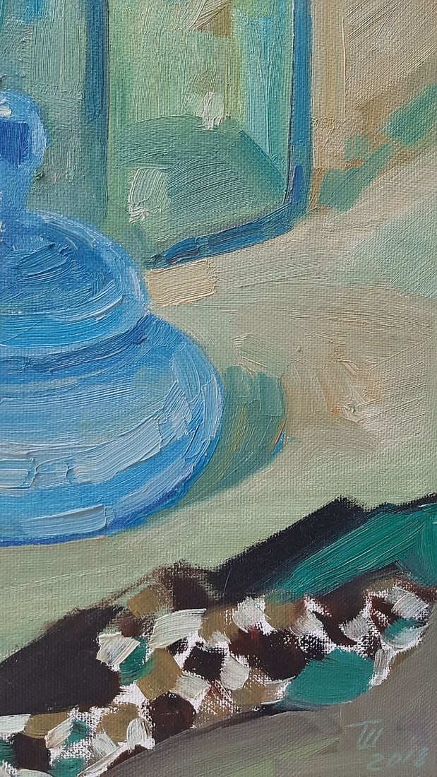 Abstract Oil painting Blue still life Tetyana Shulyak - 3