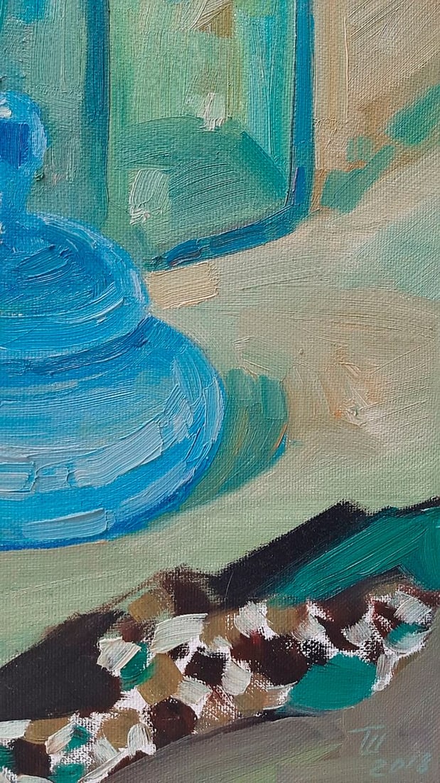 Abstract Oil painting Blue still life Tetyana Shulyak - 6