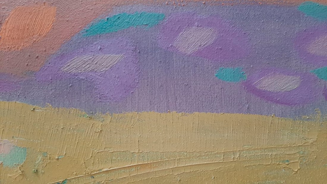 Abstract Oil painting House among the clouds Tetyana Shulyak - 9