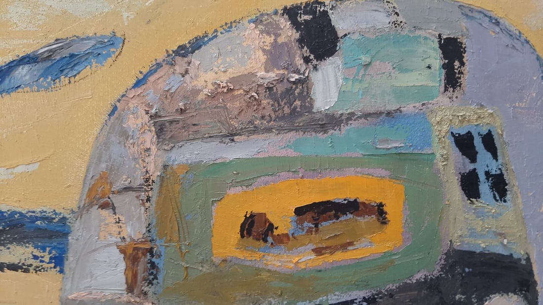 Abstract Oil painting House among the clouds Tetyana Shulyak - 3