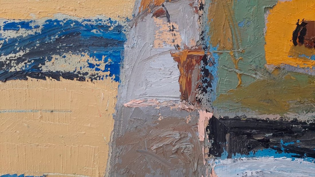 Abstract Oil painting House among the clouds Tetyana Shulyak - 8