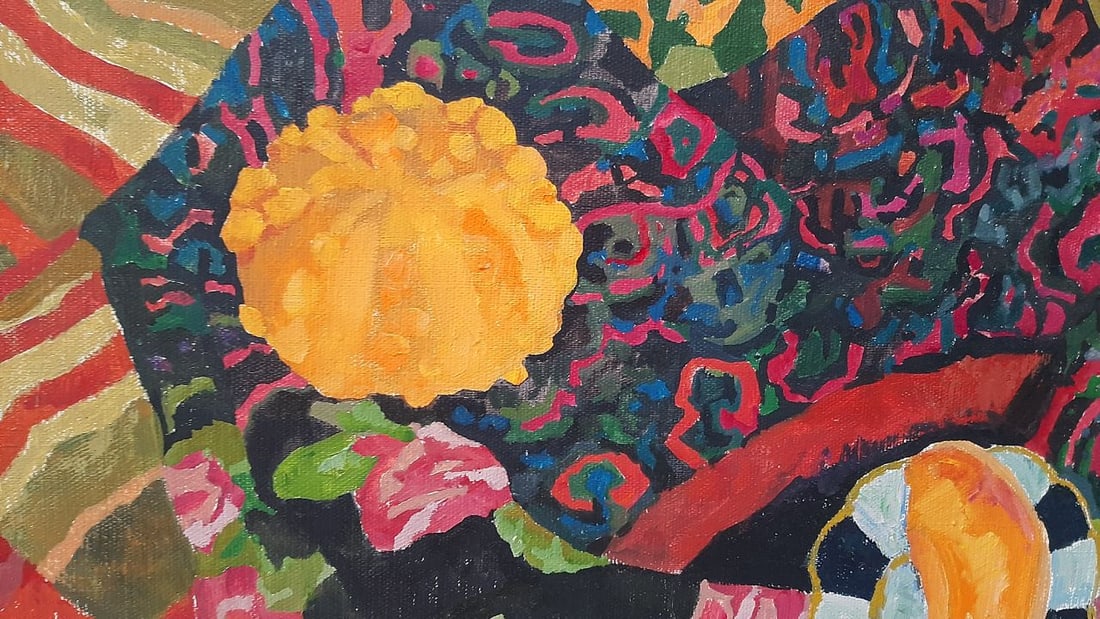 Abstract Oil painting Yellow pumpkin Tetyana Shulyak - 5